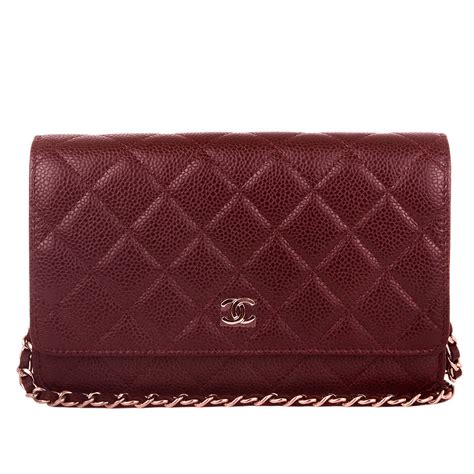 chanel burgundy woc|chanel woc wallet.